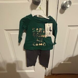 Belk Green and Gray Kids Matching Set